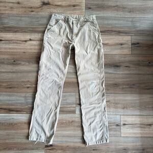 Carhartt B324 DKH Carpenter Pants 33x36 Relaxed Fit Workwear Tan